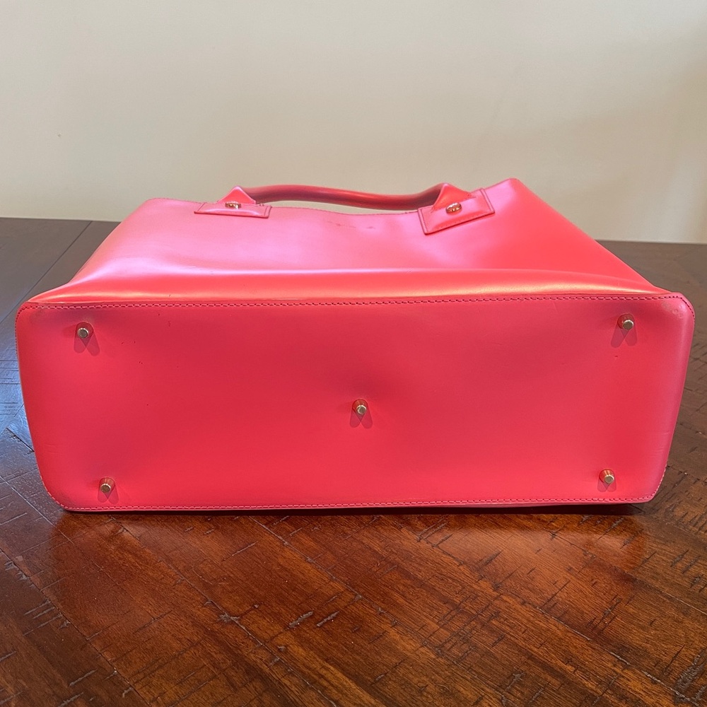 Versatile Agnes B Large Cowhide Split Leather Tot… - image 5